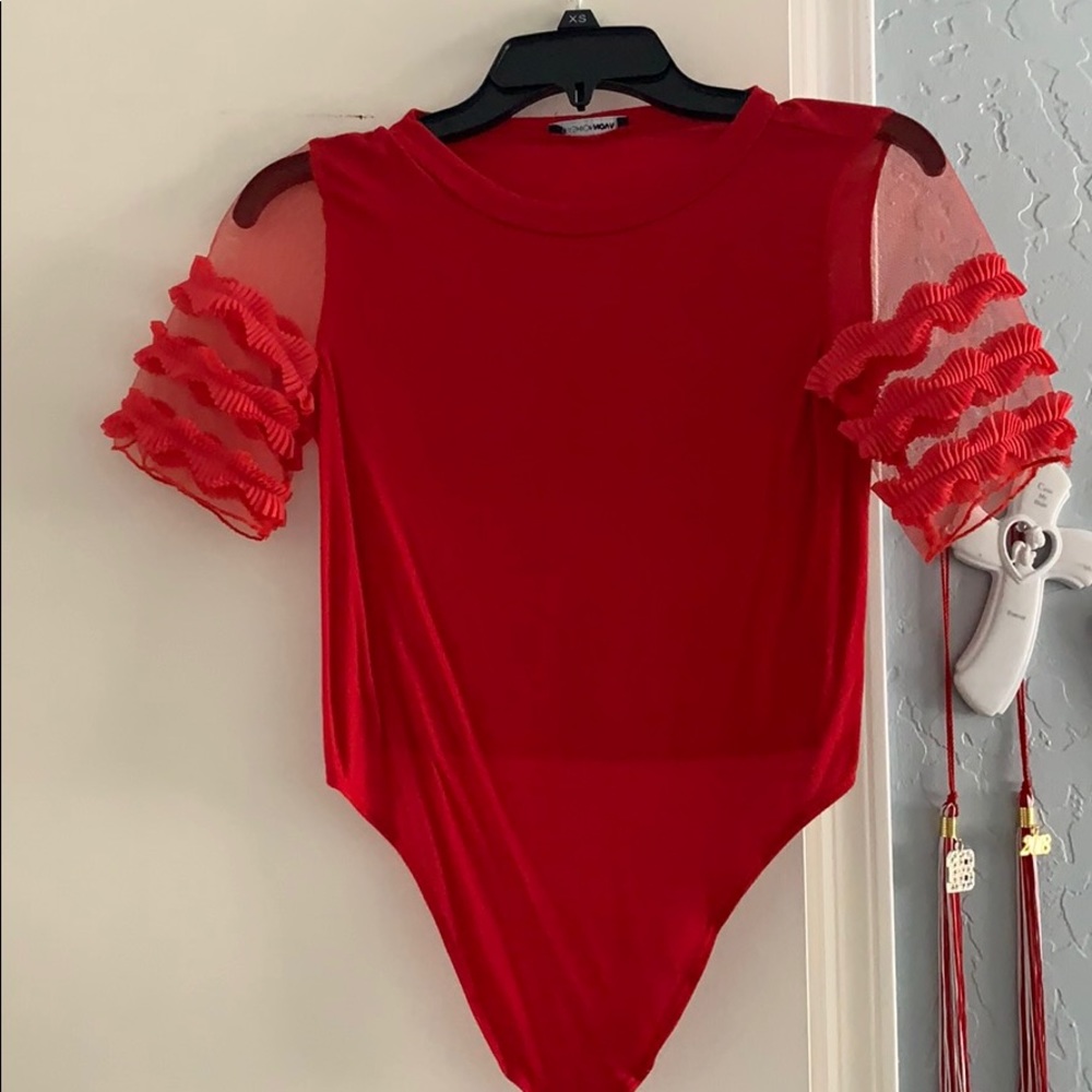 Red festive crop top 🍒